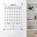 Pizarra Organizador Acrílica Transparente 45x60