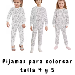 Pijama manga larga para colorear