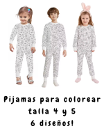 Pijama manga larga para colorear