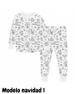 Pijama manga larga para colorear - Imagen 3